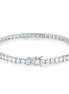 Classic Round Brilliant 3mm Silver Tennis Bracelet with Box Clasp Safety Latches
