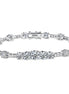 Four Prong Graduated Cluster 6mm Tennis Bracelet Combined Channel Set Round Brilliant with Box Clasp Safety Latches (7.5'')