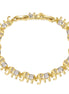 Golden Elephant Motif 7.5mm Bracelet in Round Brilliant Pavé-Accented Detailing with Box Clasp Safety Latches (6.5''+1'')