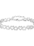 Heart Link Pave Setting 7mm Tennis Bracelet in Sterling Silver with Adjustable Lobster Clasp (5.5''~9'')