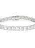 Princess-Cut 5mm Silver Tennis Bracelet in Channel Setting with Box Clasp Safety Latches